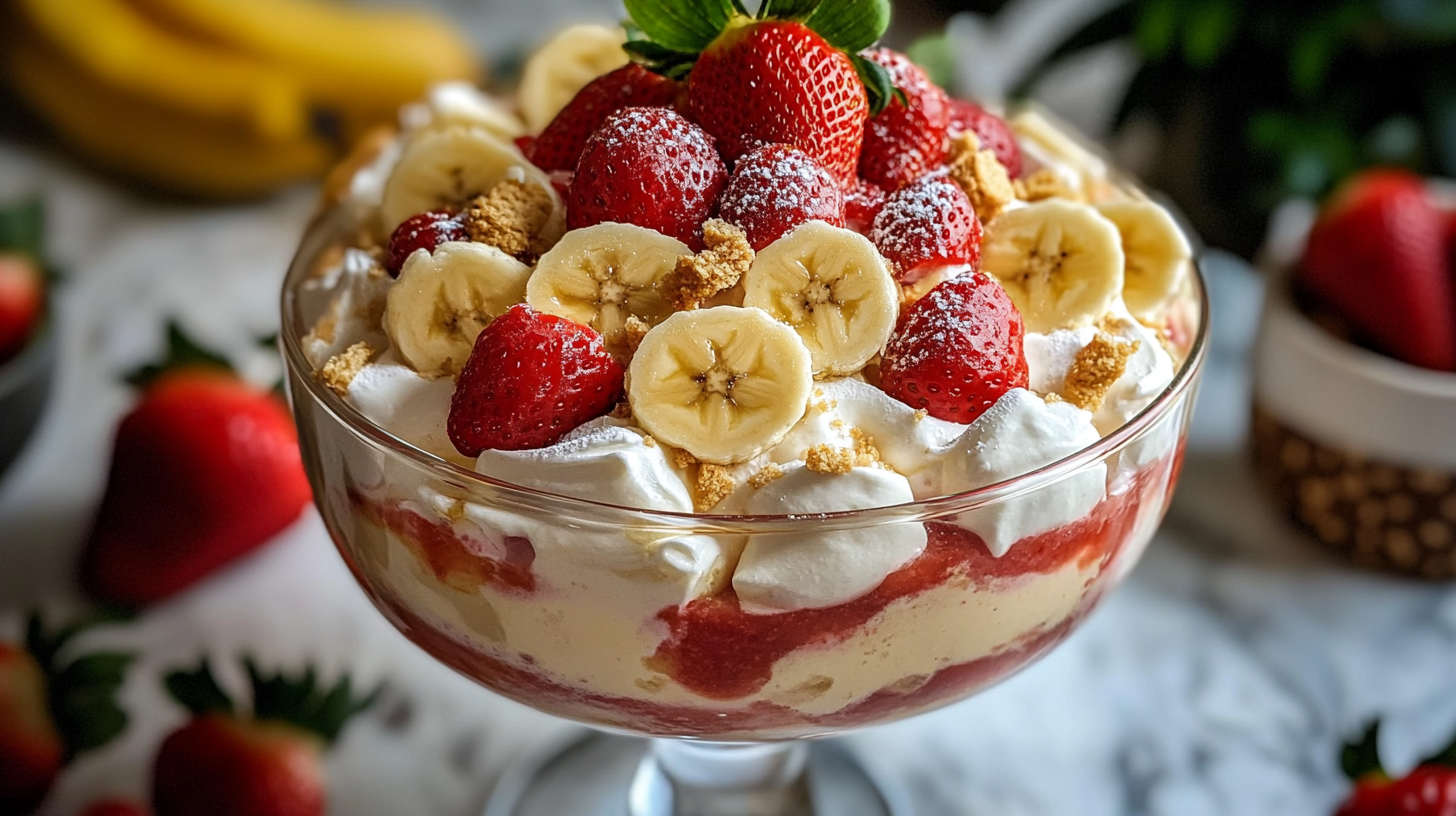 strawberry banana pudding